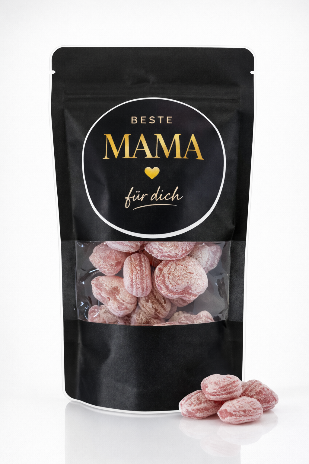Beste Mama - Himbeereherzen Bonbon - handgemacht