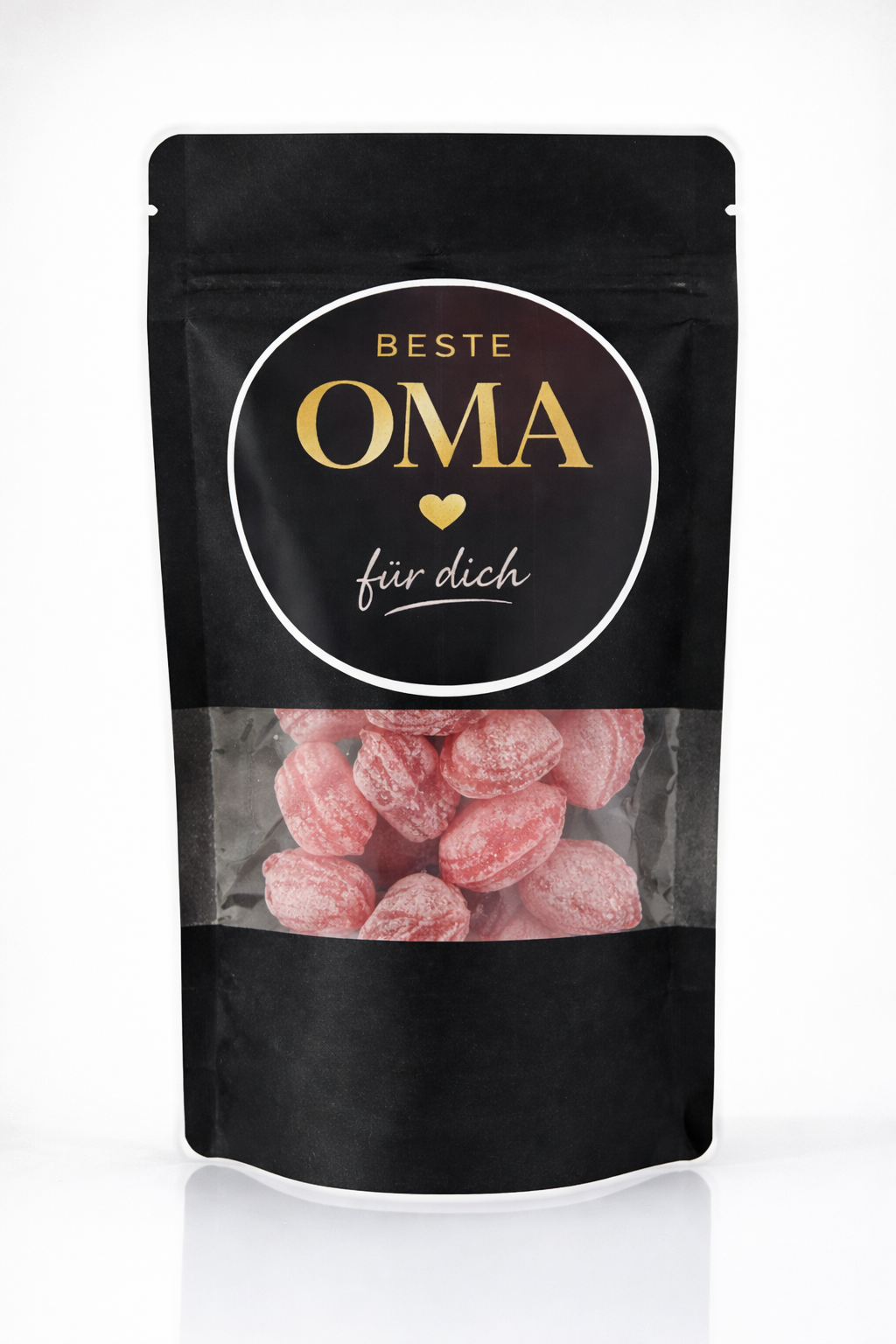 Beste Oma - Himbeereherzen Bonbon - handgemacht