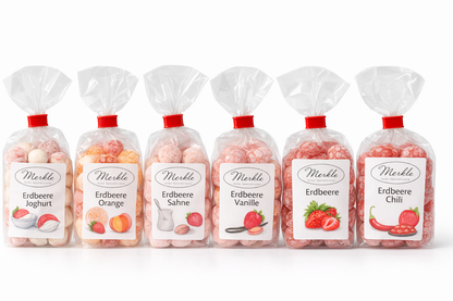 Box "Erdbeeren" 6x Bonbons, handgemacht