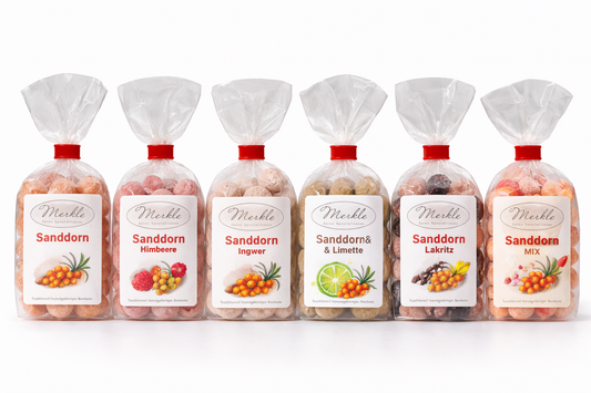 Box "Sanddorn" 6x Bonbons, handgemacht