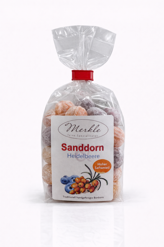 Sanddorn & Heidelbeere Bonbons - handgemacht